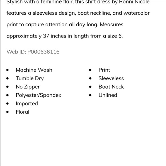 🦋 NWT Ronni Nicole studios watercolor dress - Picture 4 of 11